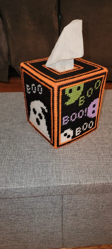 PEEKABOO GHOSTS TISSUE BOX COVER