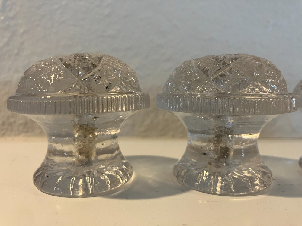 Early Old Antique Pressed / Sandwich Glass Cabinet / Drawer Pulls / Knobs