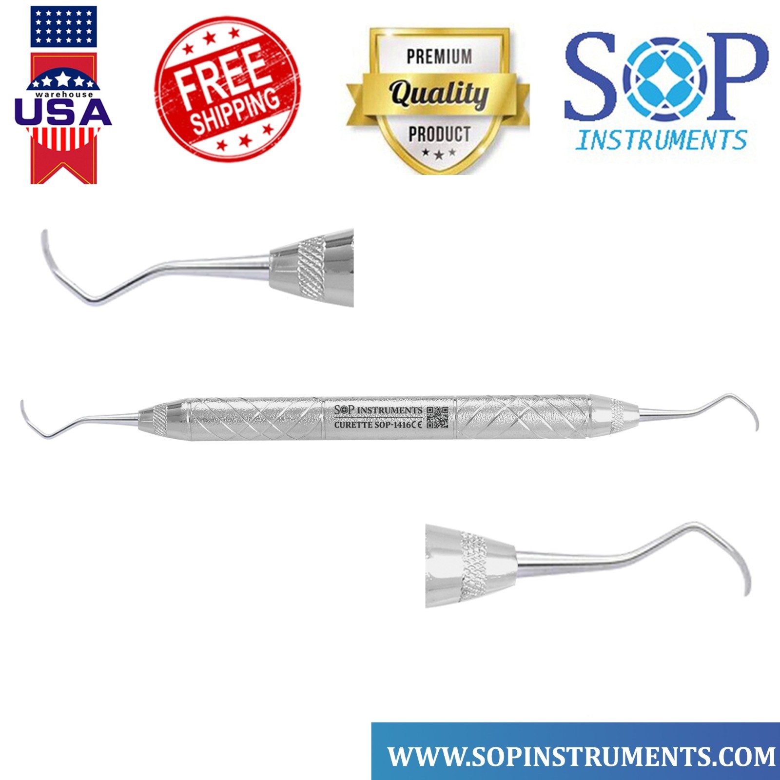 Dental Columbia Curette 13/14 Periodontal Scaler & Curettes Instruments DE