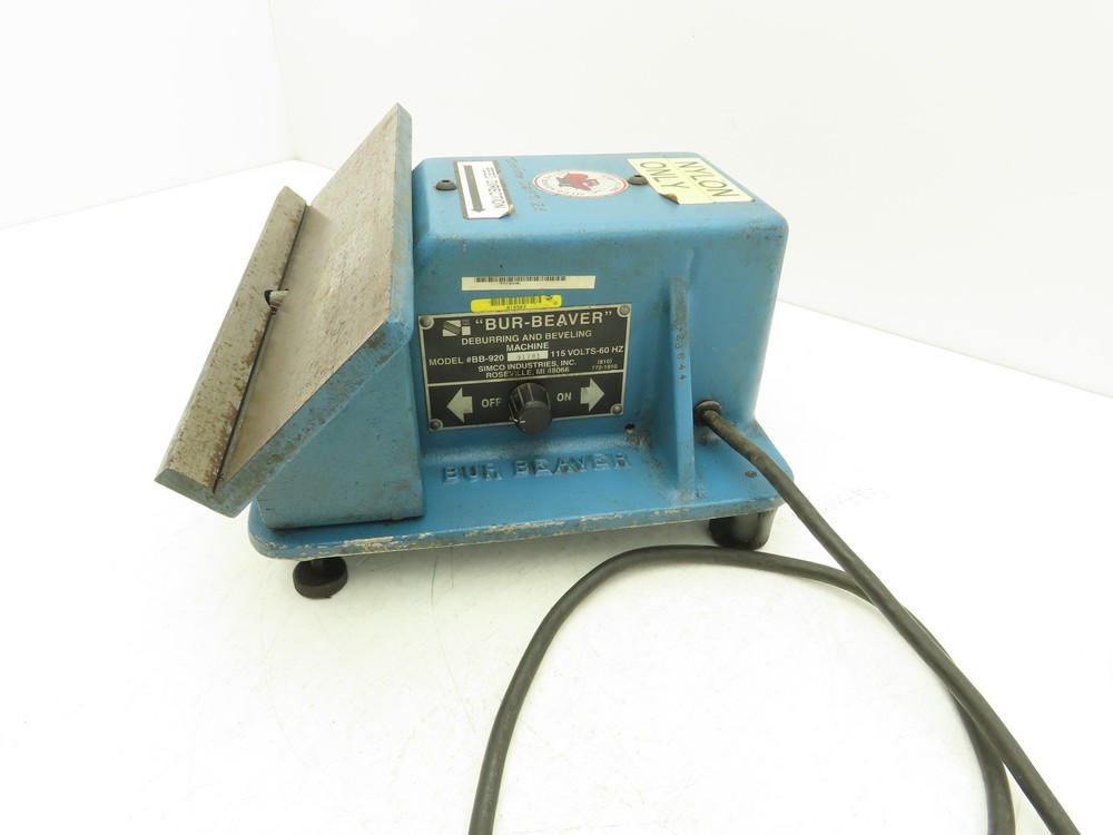 Simco Industries BB-920 Bur-Beaver Deburring & Beveling Machine 115VAC