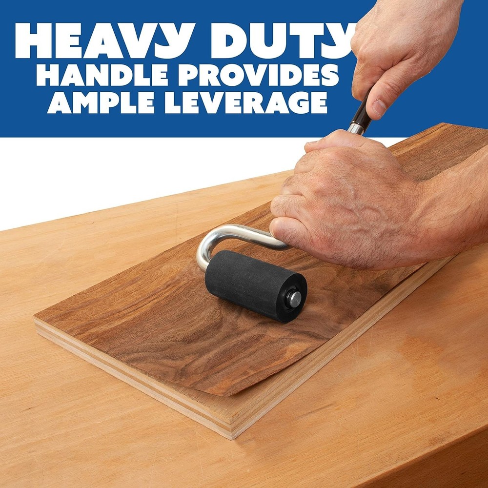Durable 1-1/2” Diameter J Roller for Maximum Pressure on Veneers & Laminates