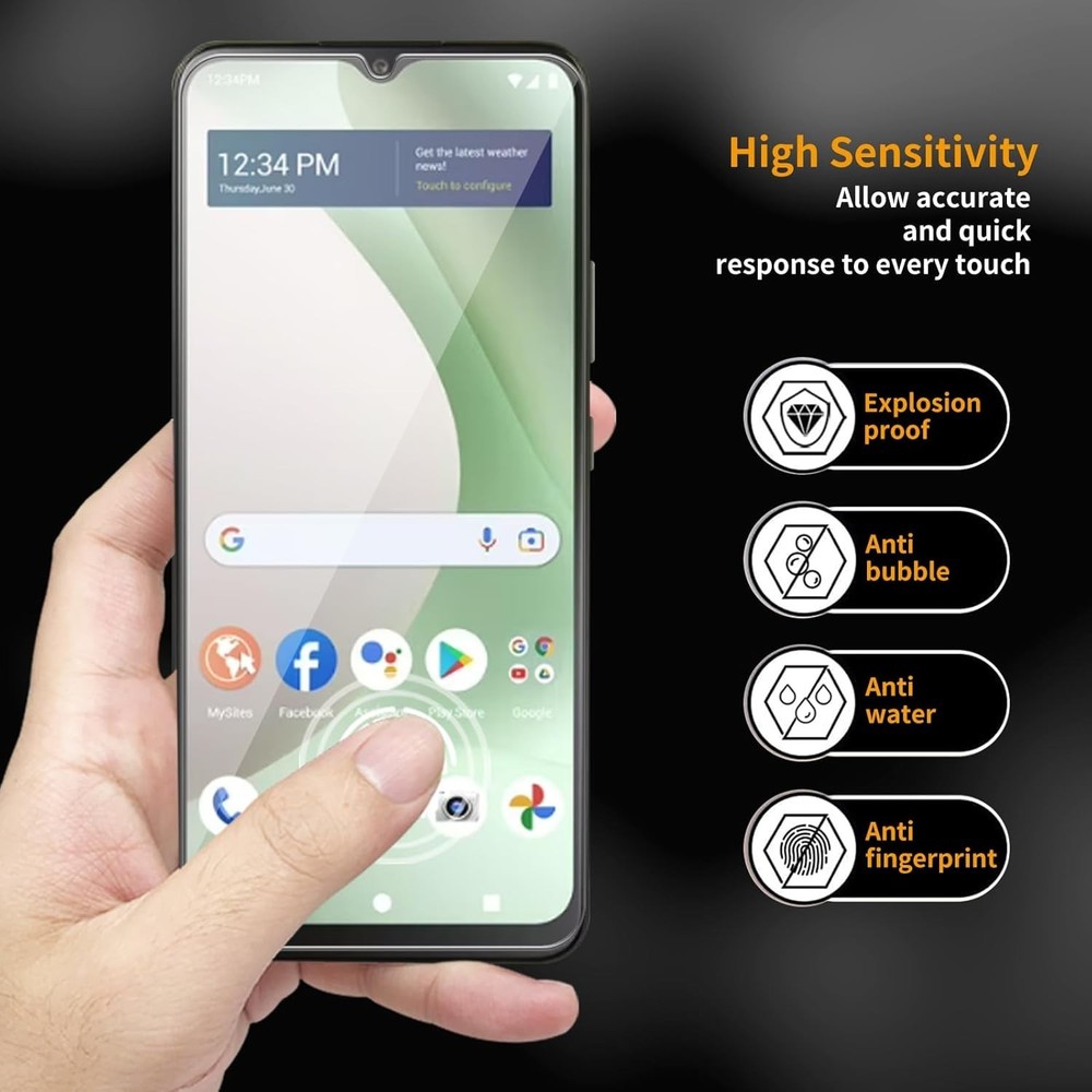 3-Pack Blu View 5 Tempered Glass Screen Protector - Scratch-Proof & Bubble-Free