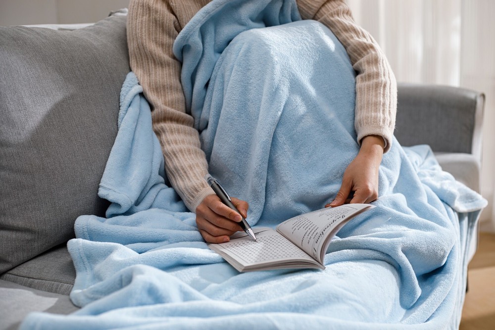 Light Blue Fleece Blankets Throws - 50x70