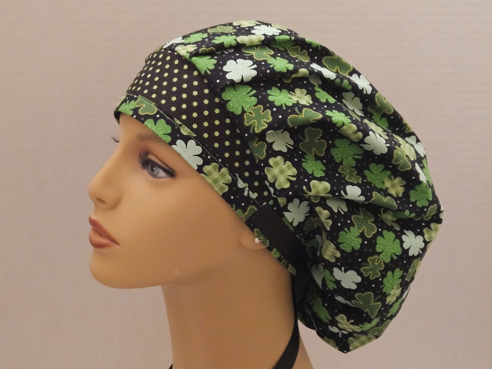 Bouffant/Ponytail Scrub Hat- St. Patrick's