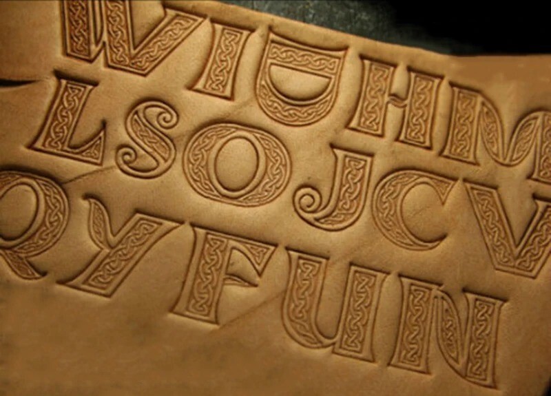 Handmade Celtic Alphabet Leather Stamping Mold Set Embossing Tools for DIY Craft