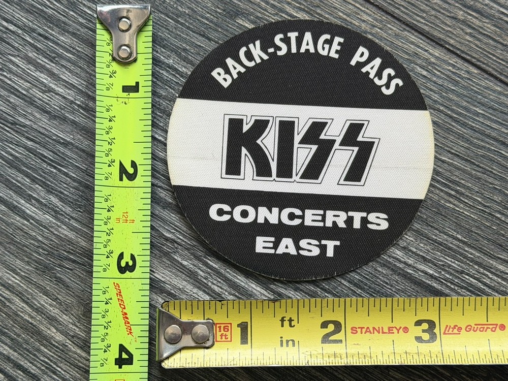 KISS Pass Satin Rock And Roll Over Tour Round Concerts East Vintage Kiss Aucoin