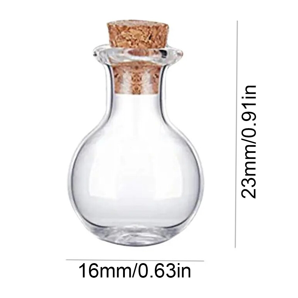 Small Mini Glass Bottles with Wooden Cork Tiny Wishing Vials Wholesale 20-100x