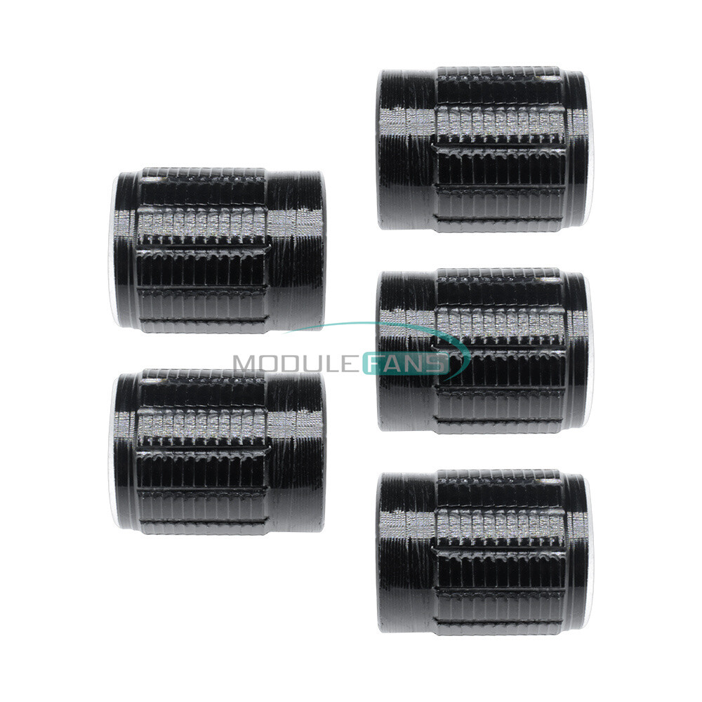5PCS Volume Control Rotary Knobs For 6mm Dia Knurled Shaft Potentiometer M
