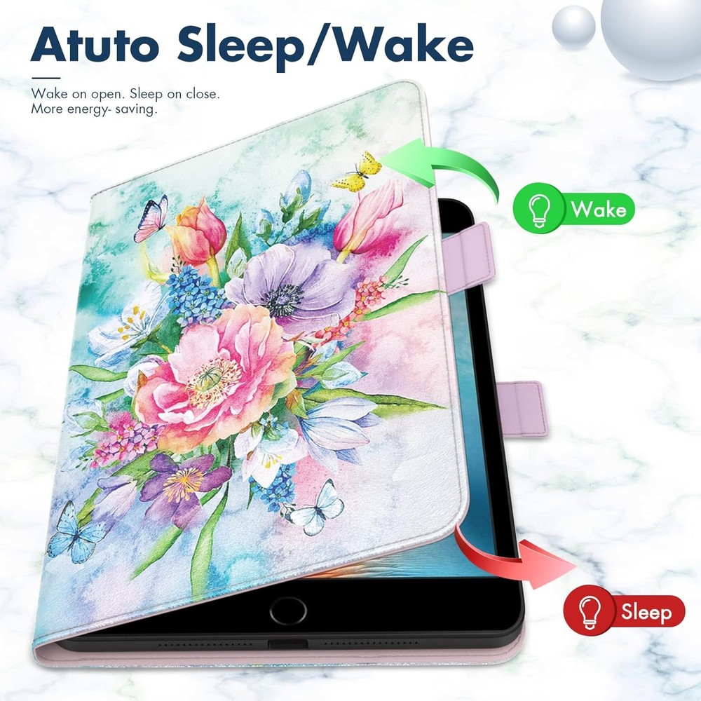 Case for iPad mini 5/4 - Smart Folio Leather Case with Auto Sleep Wake Feature