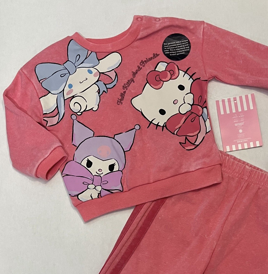 Hello Kitty Baby Girl 6-9 Months Pants Sweatshirt 2 PC Set Cute Pink Outfit New