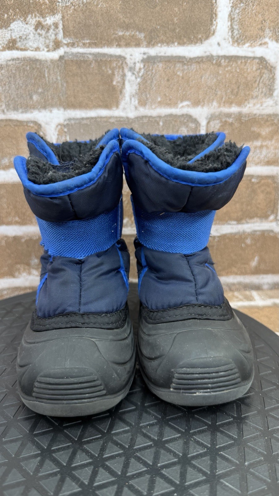 Kamik Snowbug Navy Blue Winter Fur Lined Snow Boots Toddler Boys Size 6