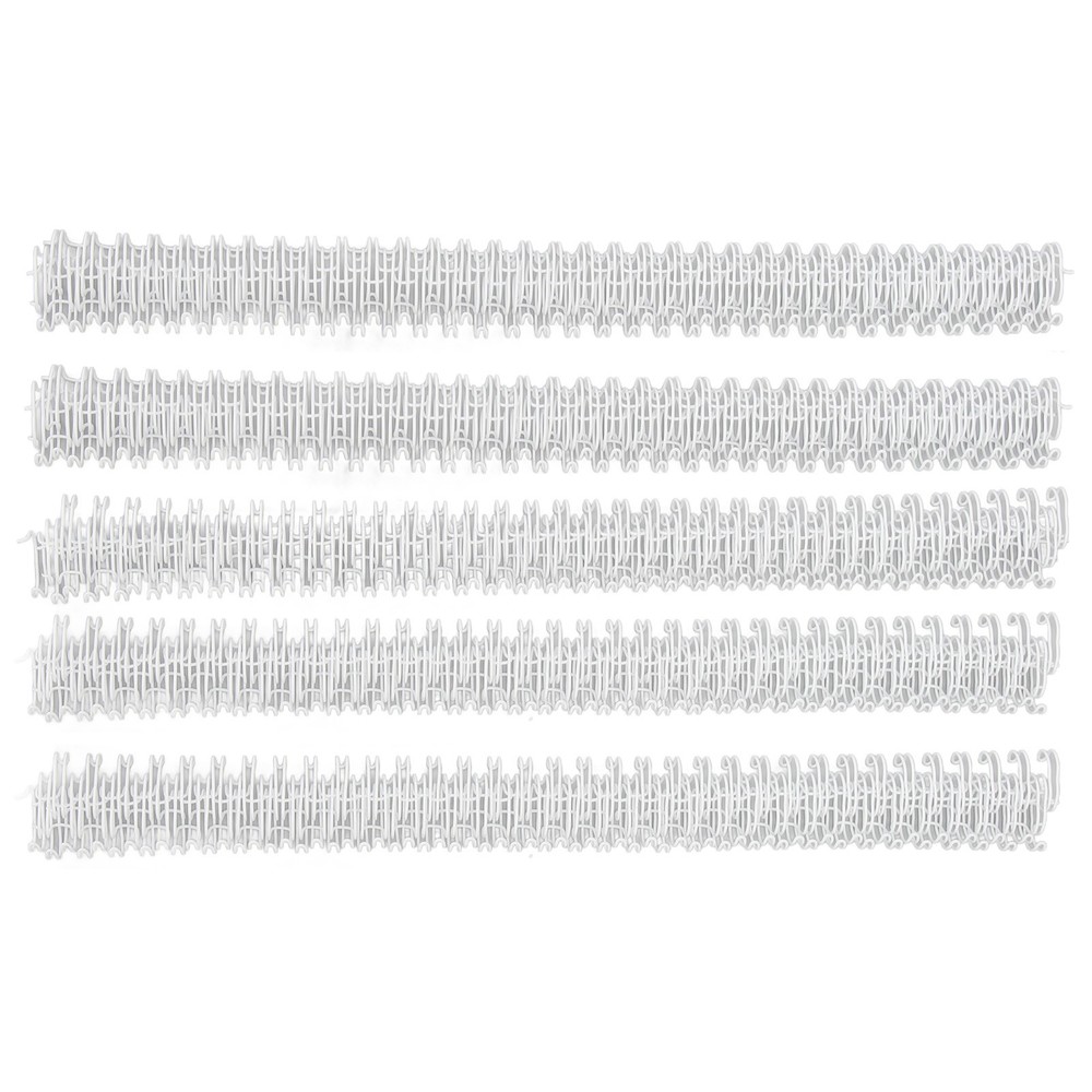 White 100x Double Loop Wire Binding Spine 60 Sheet Capacity 3:1 Pitch 34 Loop 9.