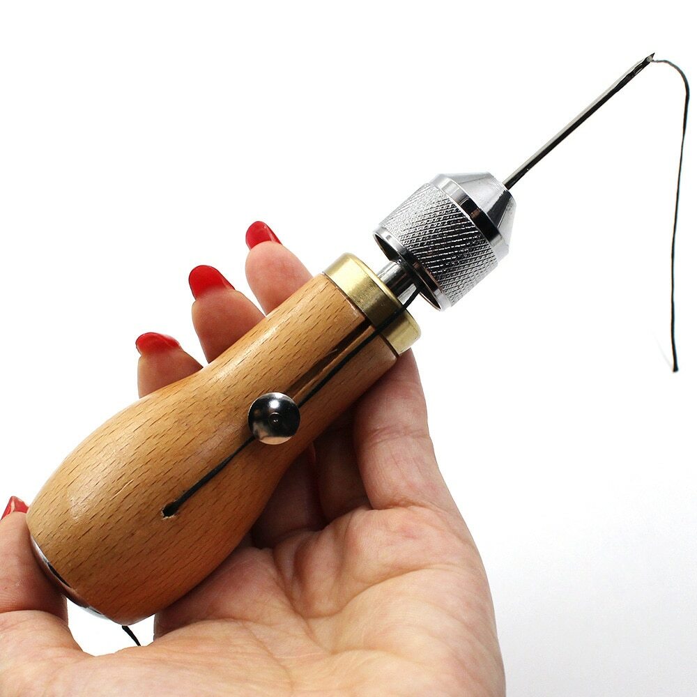 DIY Hand Sewing Machine Waxed Thread for Leather Sewing Tool Leather Craft Edge
