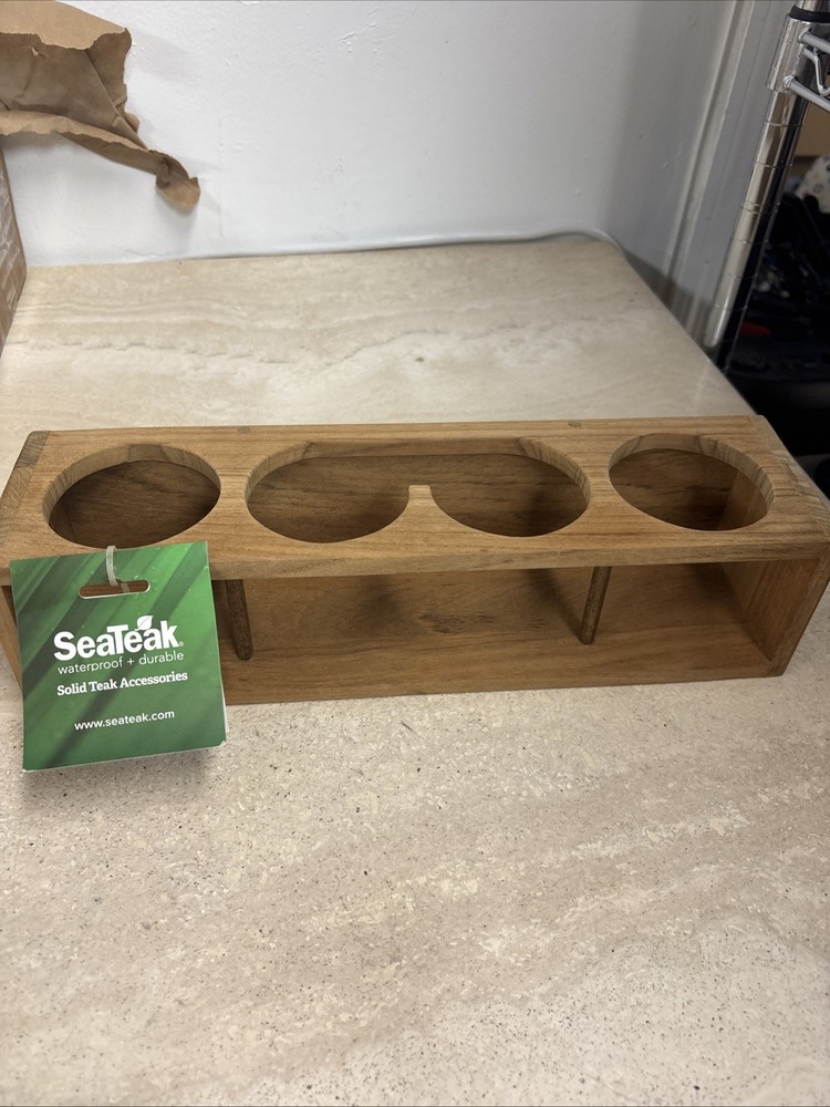 SeaTeak 62632 Drink Rack Four - Solid Teak