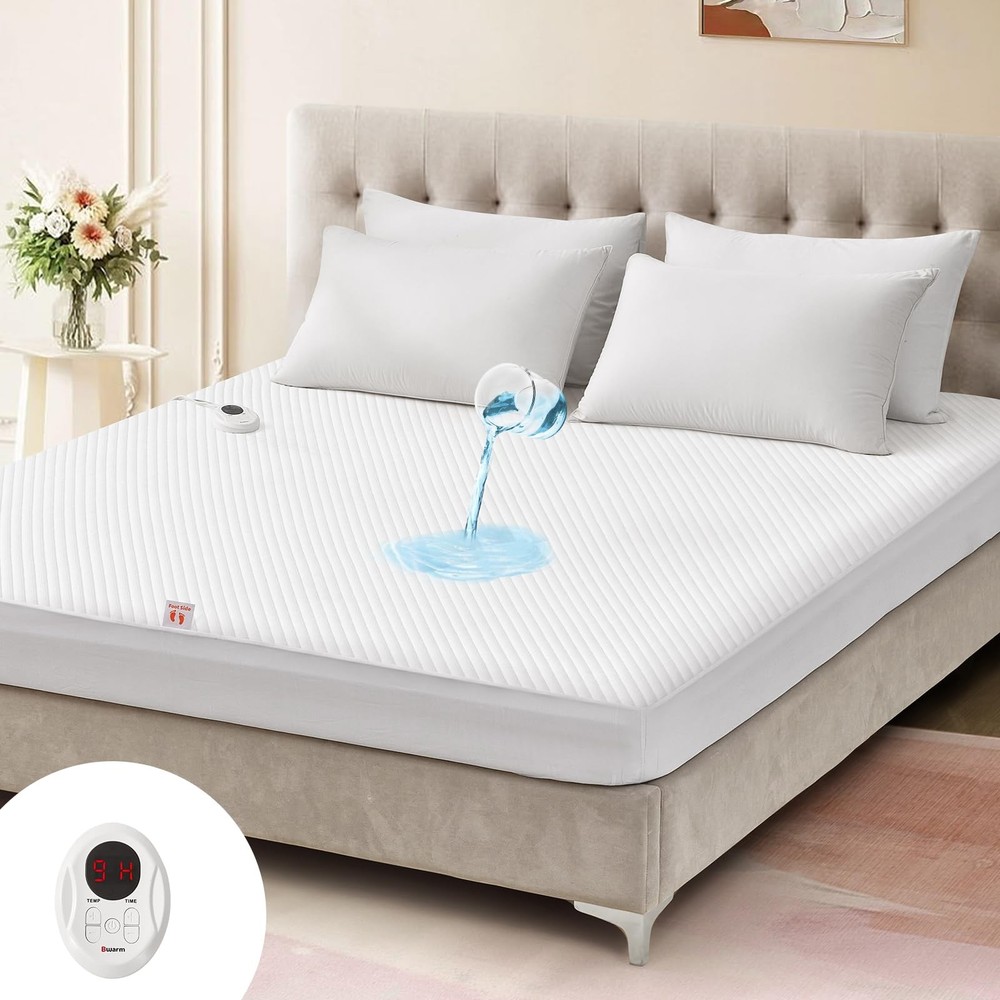 Waterproof Heated Mattress Pad, ETL Certified Bed Warmer with Memory Function...
