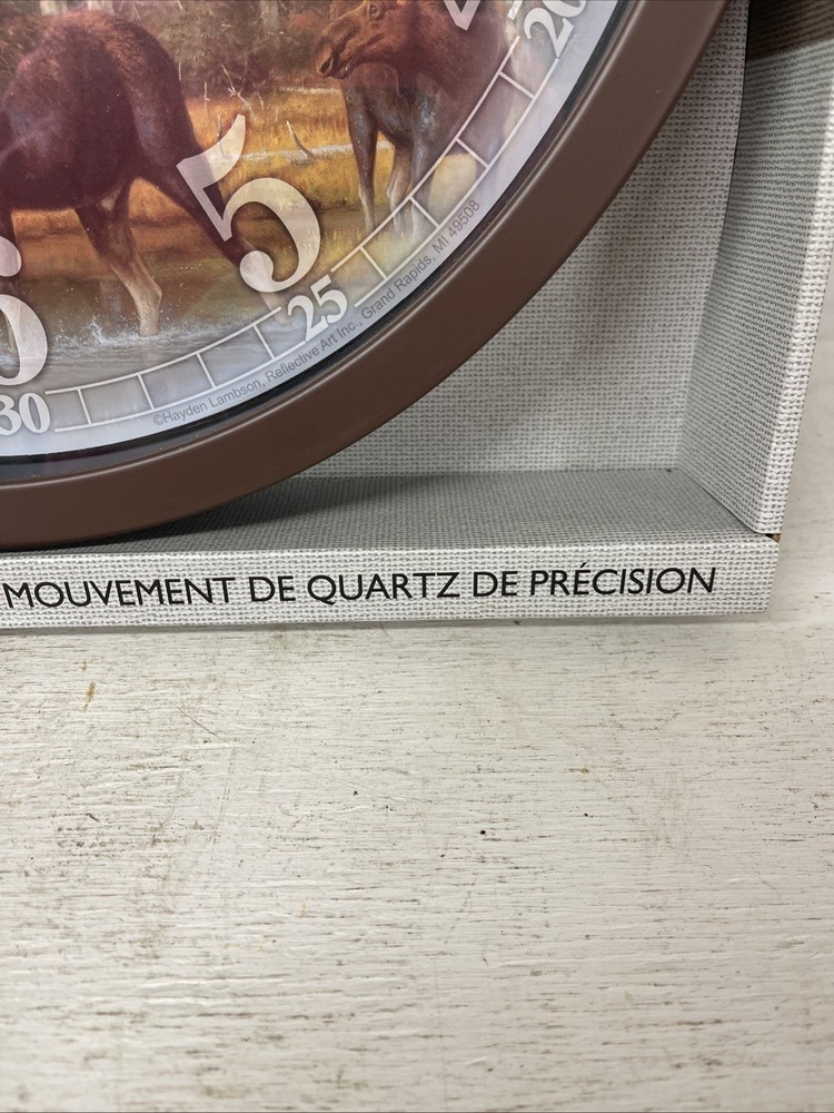 “ Moose Collage” Precision Quartz Movement Clock - New