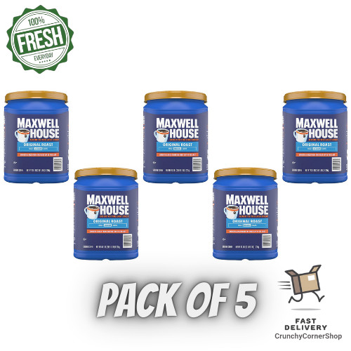 5 Pack Maxwell House Original Roast Medium Ground Coffee, 43.1 oz.