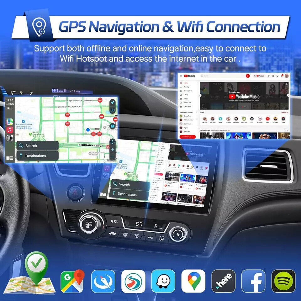Android 13.0 Apple Carplay Car Radio Stereo GPS 4+64GB For Honda Civic 2013-2015