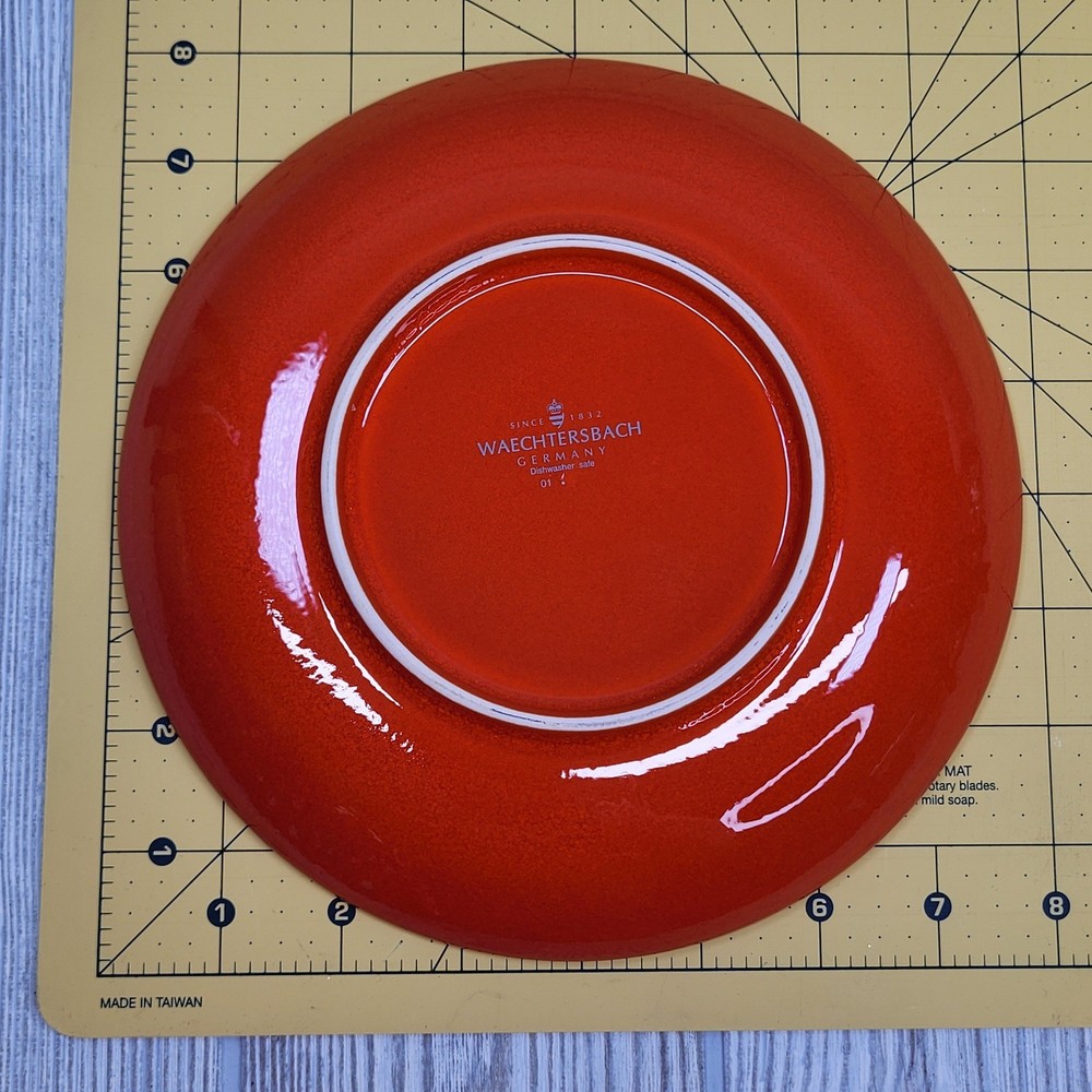 Waehttersbach Germany Solid Red Ceramic Plate Salad Lunch Dessert