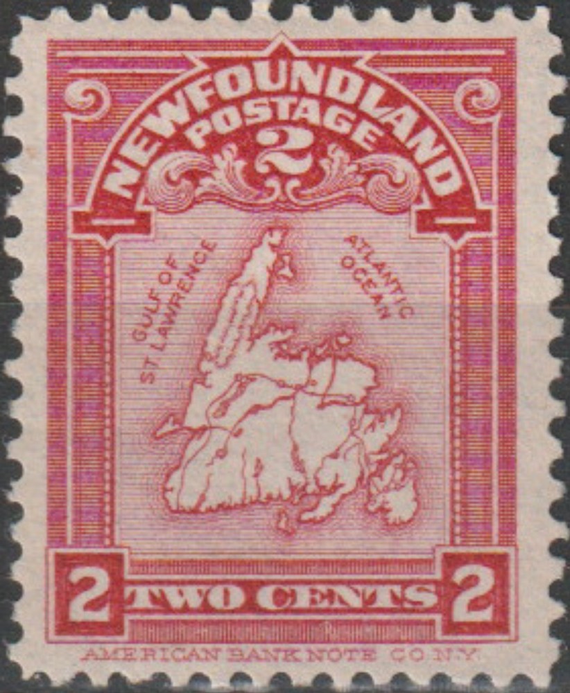 Newfoundland Map 1908 MH-70 Euro