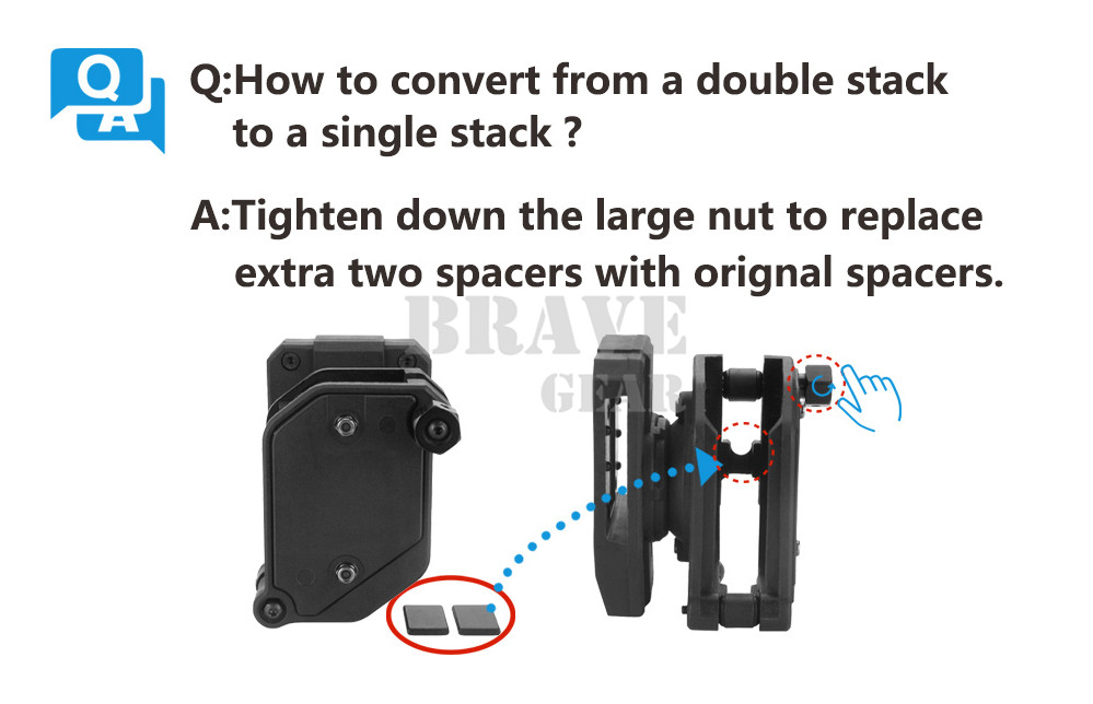 IPSC USPSA 3 Pcs Multi-Angle Speed Pistol Magazine Mag Pouches + Shooting Belt