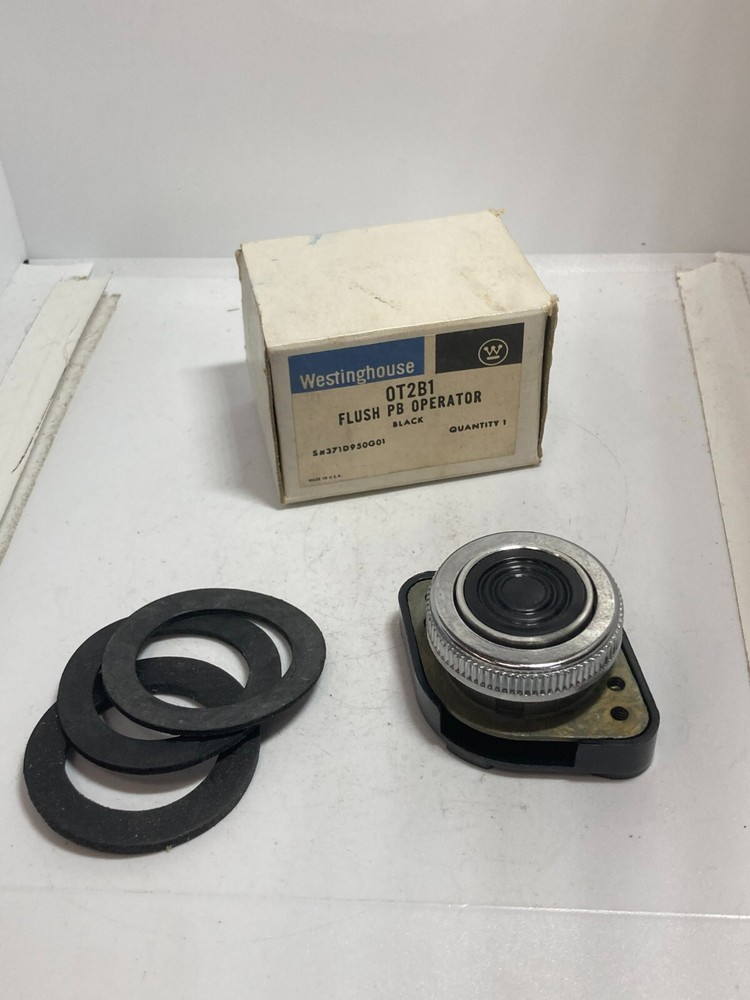 WESTINGHOUSE OT2B1 PUSHBUTTON OPERATOR BLACK FLUSH NIB
