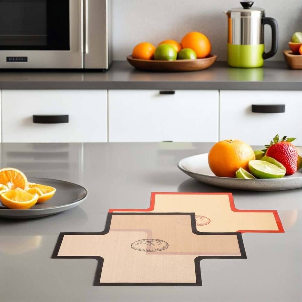 2 PCS High Temperature Resistant Silicone Baking Mat Cookie Bread