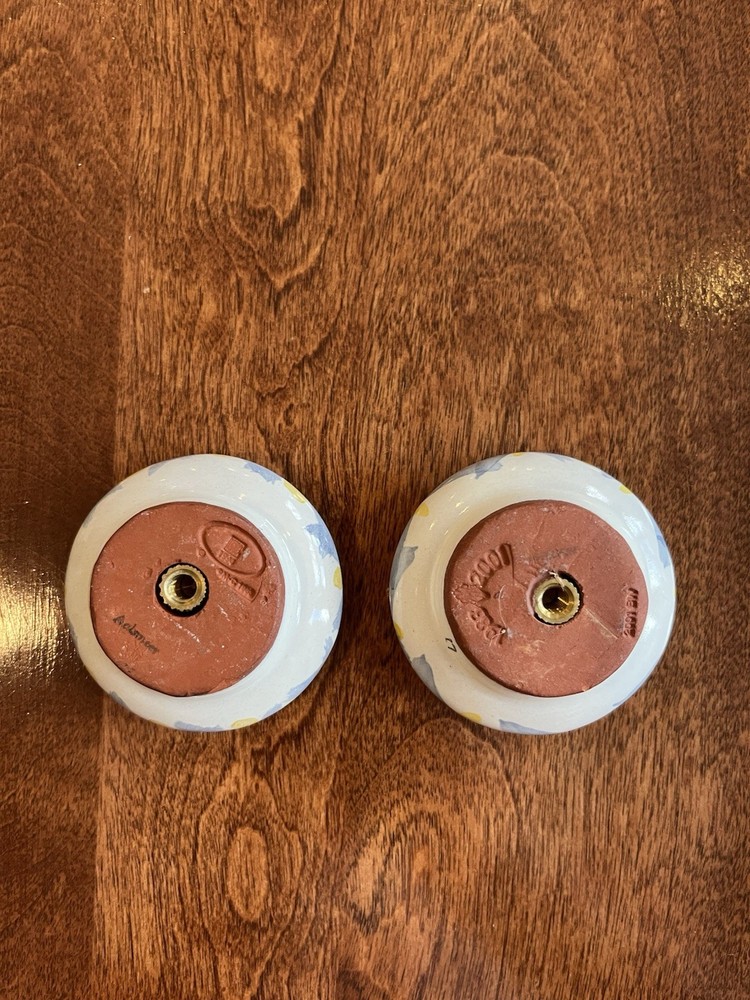 Vintage Mackenzie-Childs 2.5 Drawer Pulls/Knobs, Hand Painted, Perfect Condition