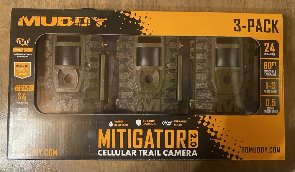 Muddy MITIGATOR 2.0 (3 Pack) 24mp 80ft Cellular Trail Camera
