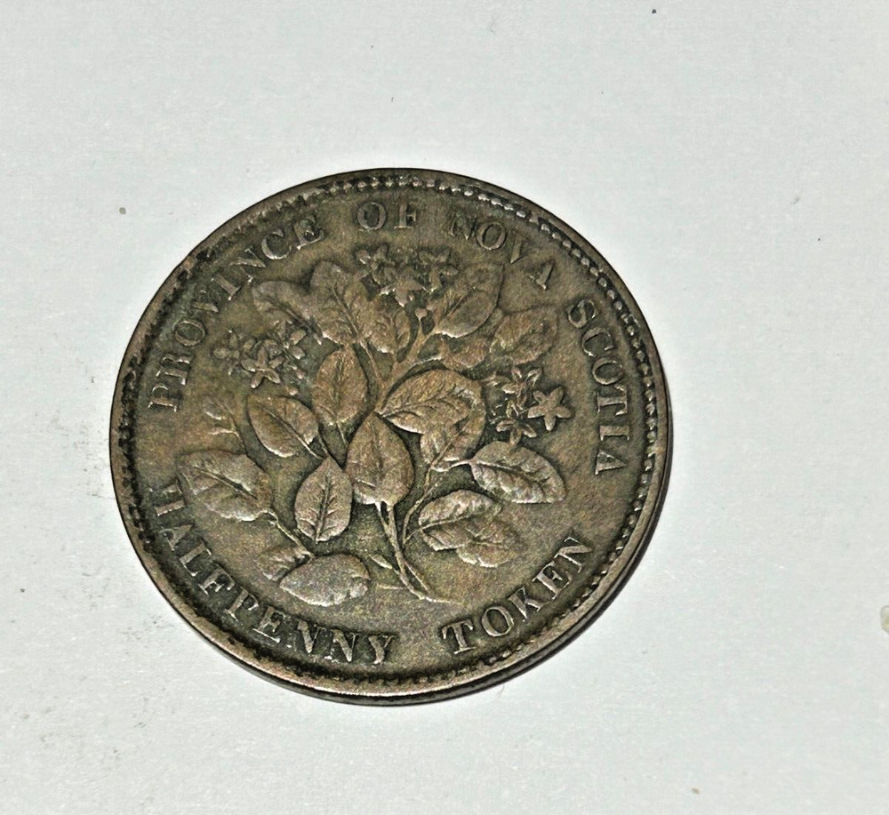 1856 Nova Scotia half Penny Token