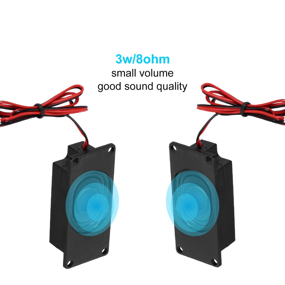 6 Pcs 3 Watt 8 Ohm Single Mini Speaker with Terminal Wire