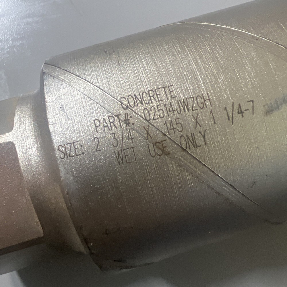 Diamond Vantage Core Bit, 2-3/4 x 1-1/4-7 in