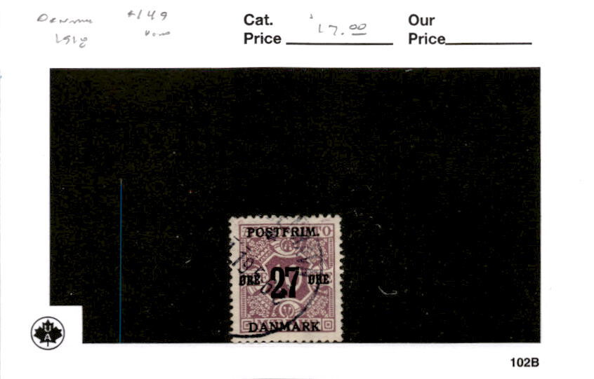 Denmark, Postage Stamp, #149 Used, 1918 (AB)
