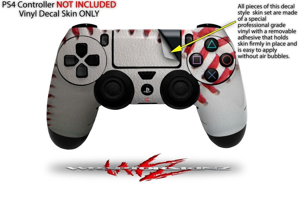 Skin for Sony PS4 Controller Baseball