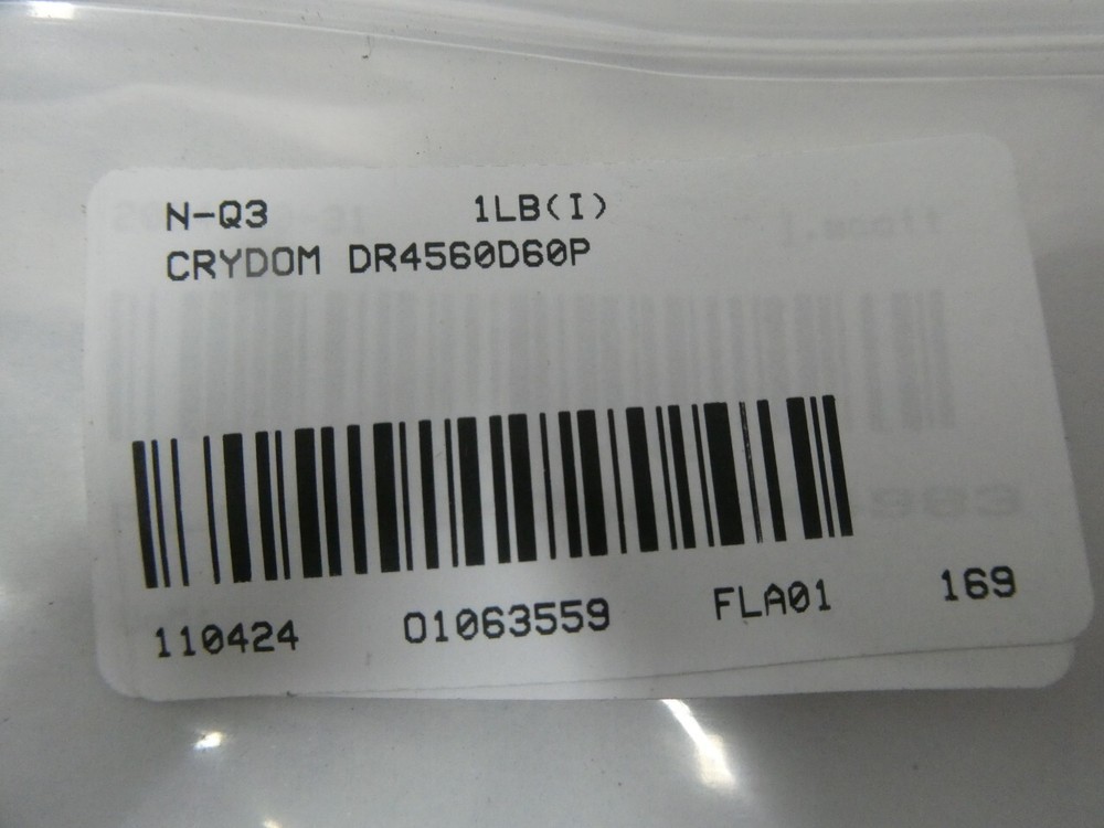 Crydom DR4560D60P Solid State Relay 4-32v-dc 60a Amp 48-600v-ac