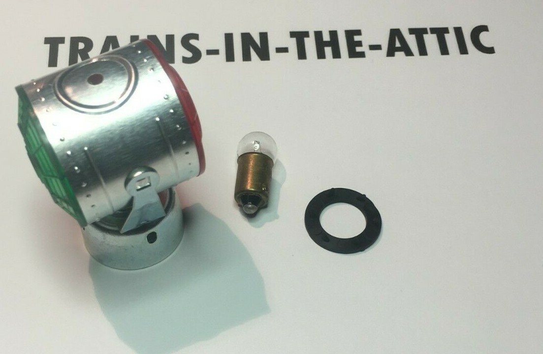 LIONEL 494 BEACON KIT BEACON BRACKET/ BEACON TOP/CORRECT BULB & DRIVE WASHER NEW