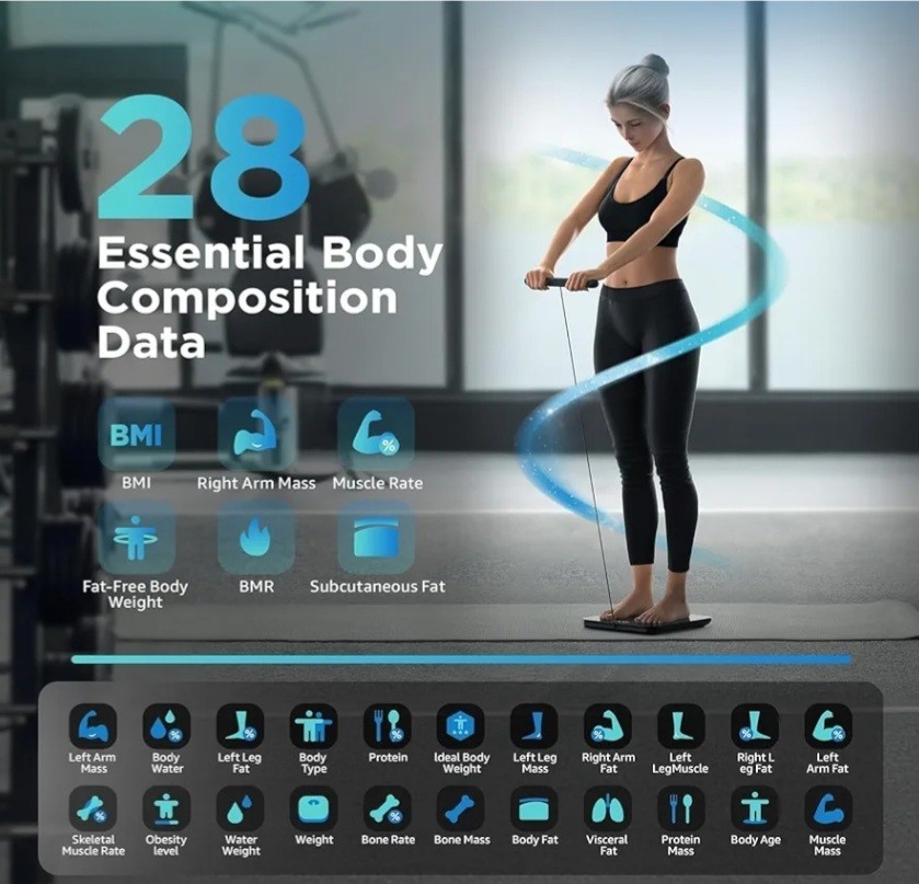 Posture Body Composition Scale Bluetooth App Digital Display BMI Analysis