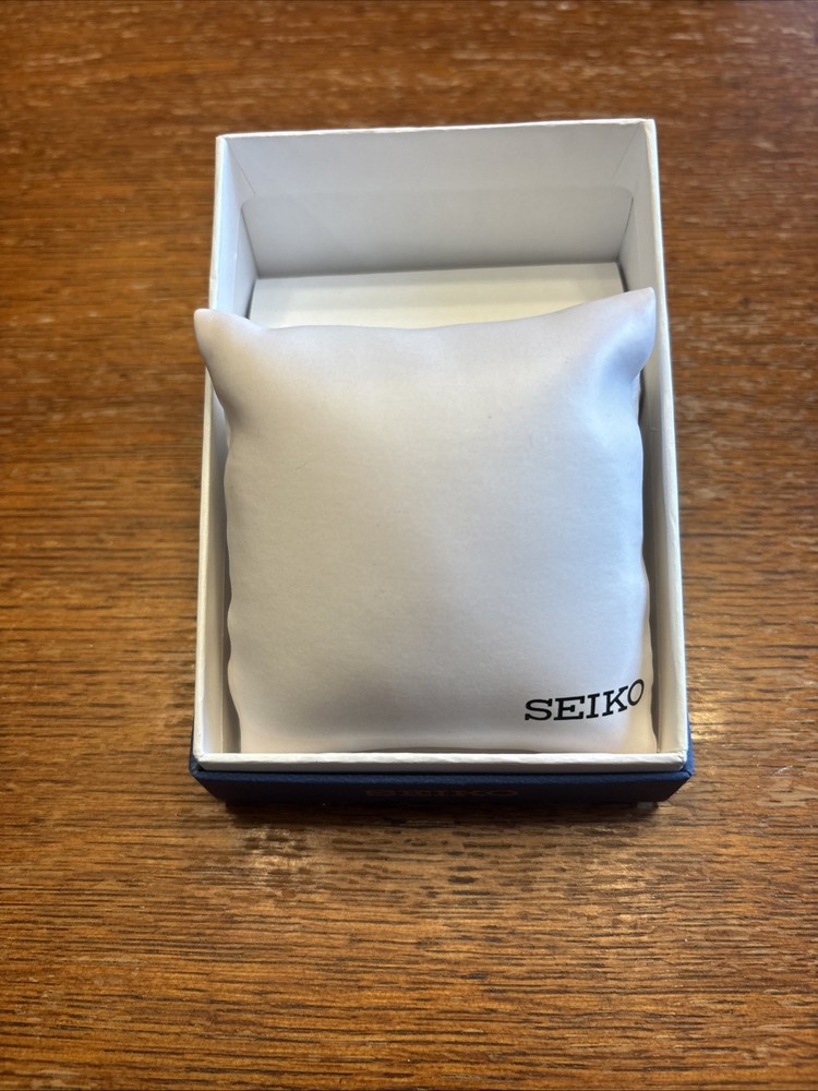SEIKO Empty Watch Box Blue Presentation Watch Case Pillow