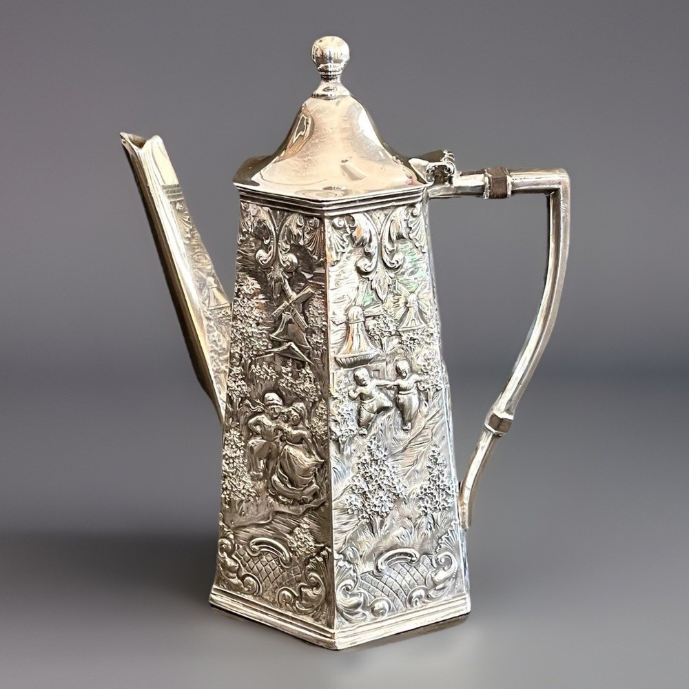 Barbour Repousse' Silverplate Tea / Coffee Server In PRISTINE Condition-1890's