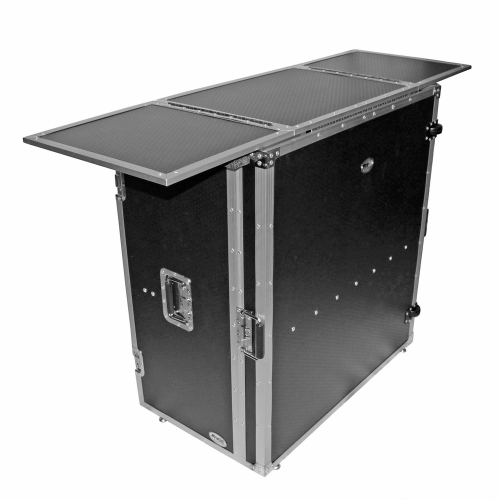 ProX Transformer Series Fold-Away DJ Performance Desk Facade with Wheels