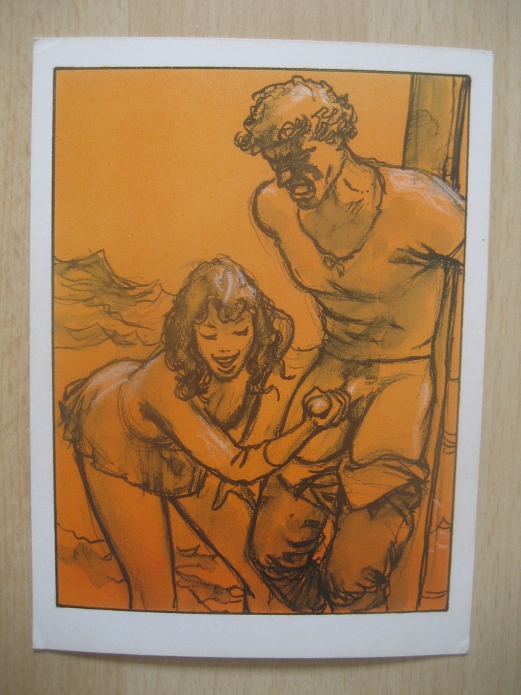 6 Antique Erotic Cards