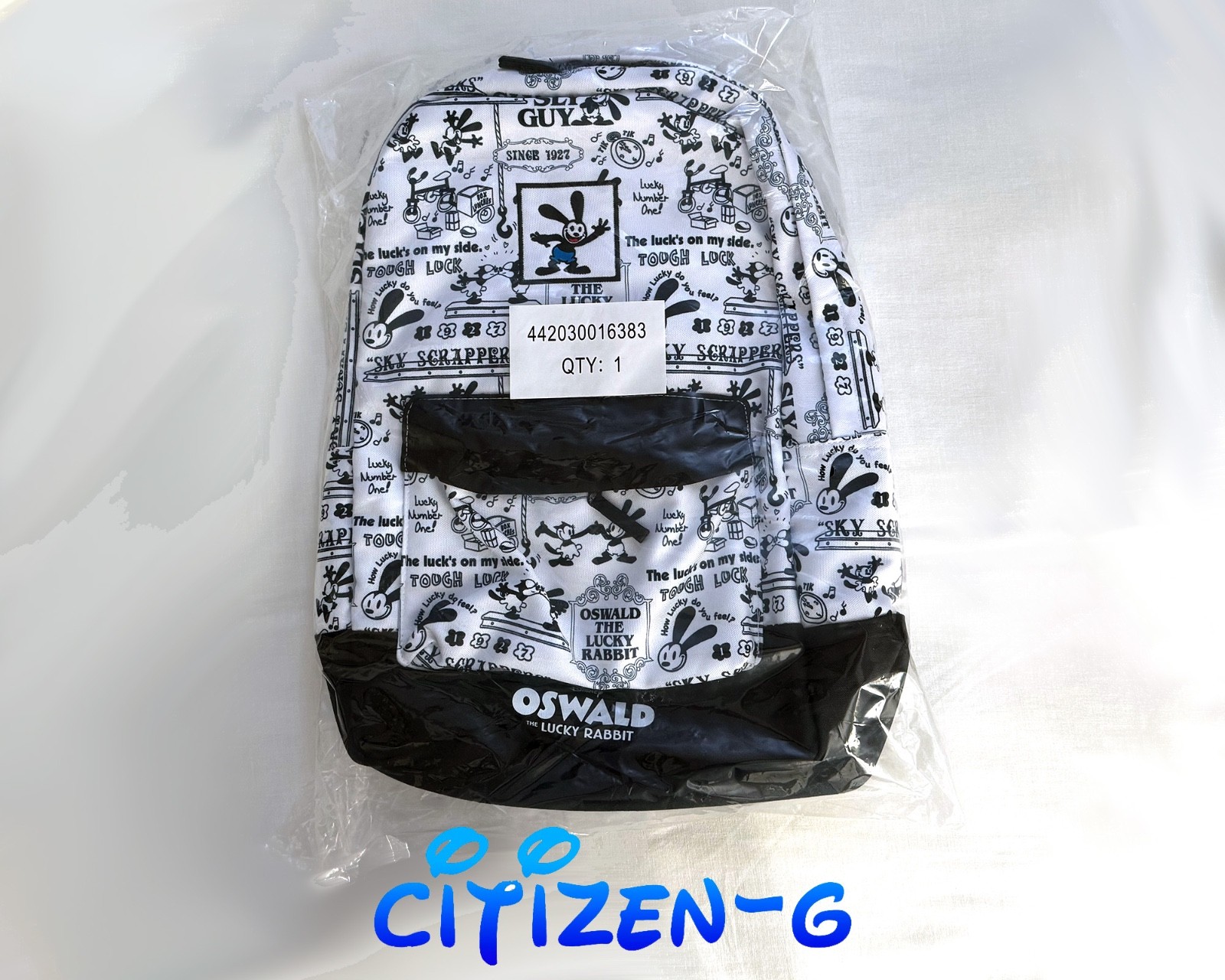 New 2026 Disney OSWALD The LUCKY RABBIT Adult Backpack NWT Pattern w Ortensia