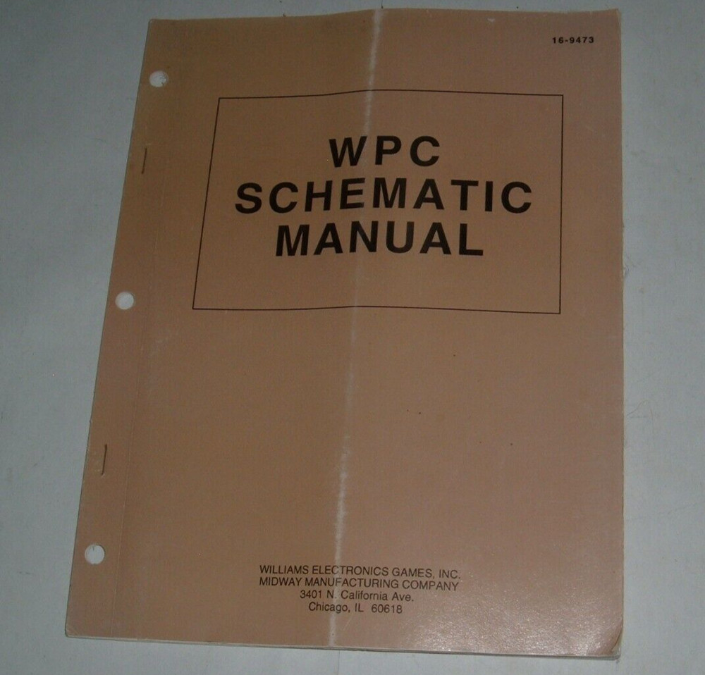 Williams WPC Schematic Manual 16-9473