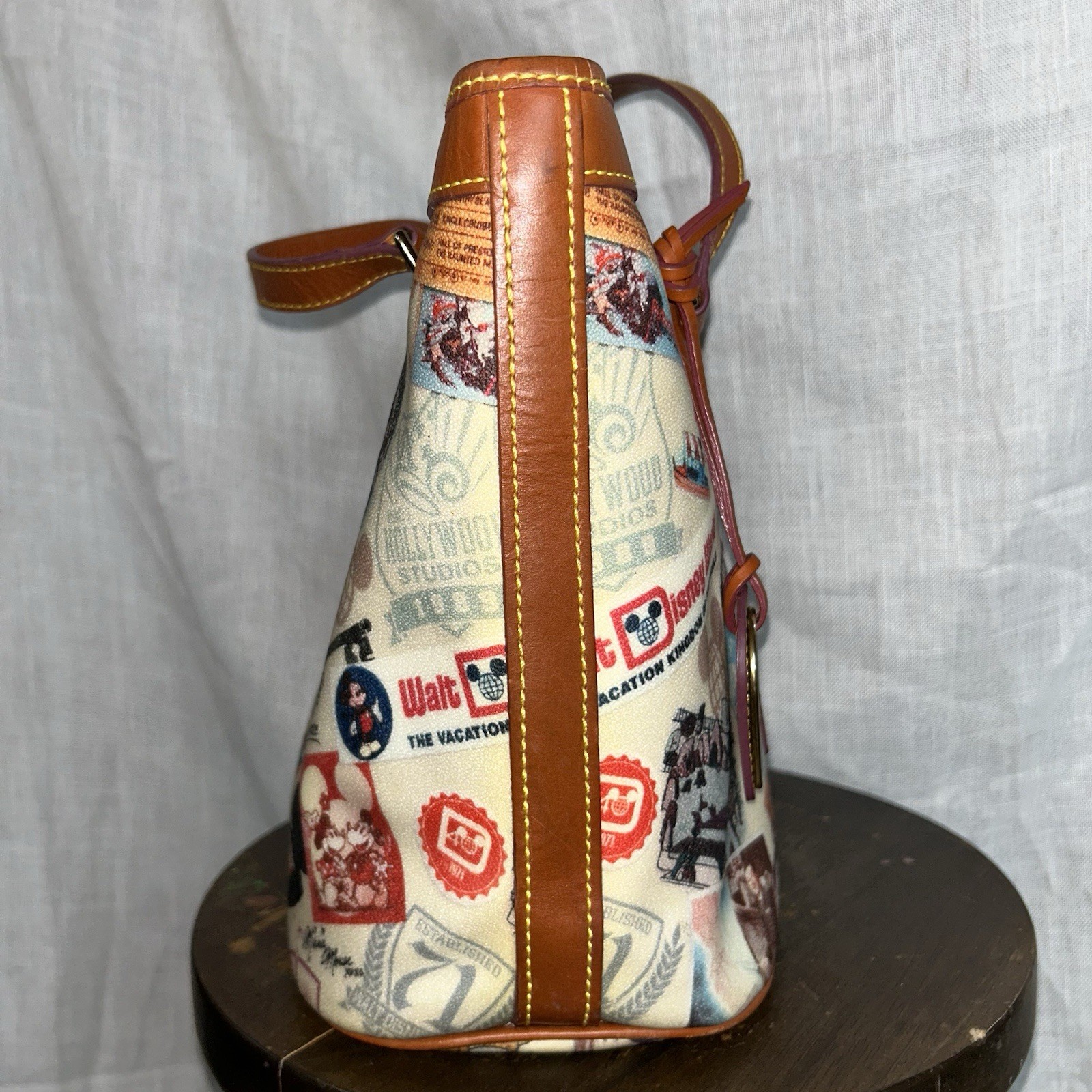 Dooney & Bourke Walt Disney World Anniversary Bucket Shoulder Bag MO293639 Used