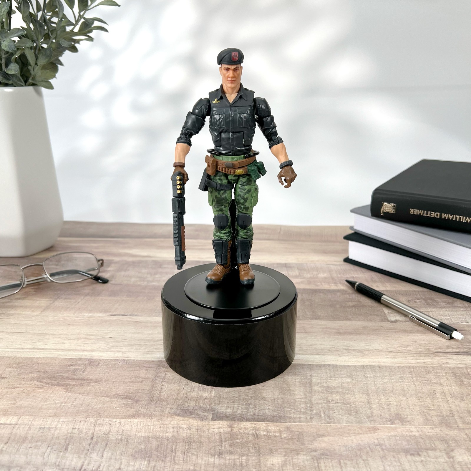 Plymor Black Acrylic Round Cylinder Display Riser, 2" H x 4" D