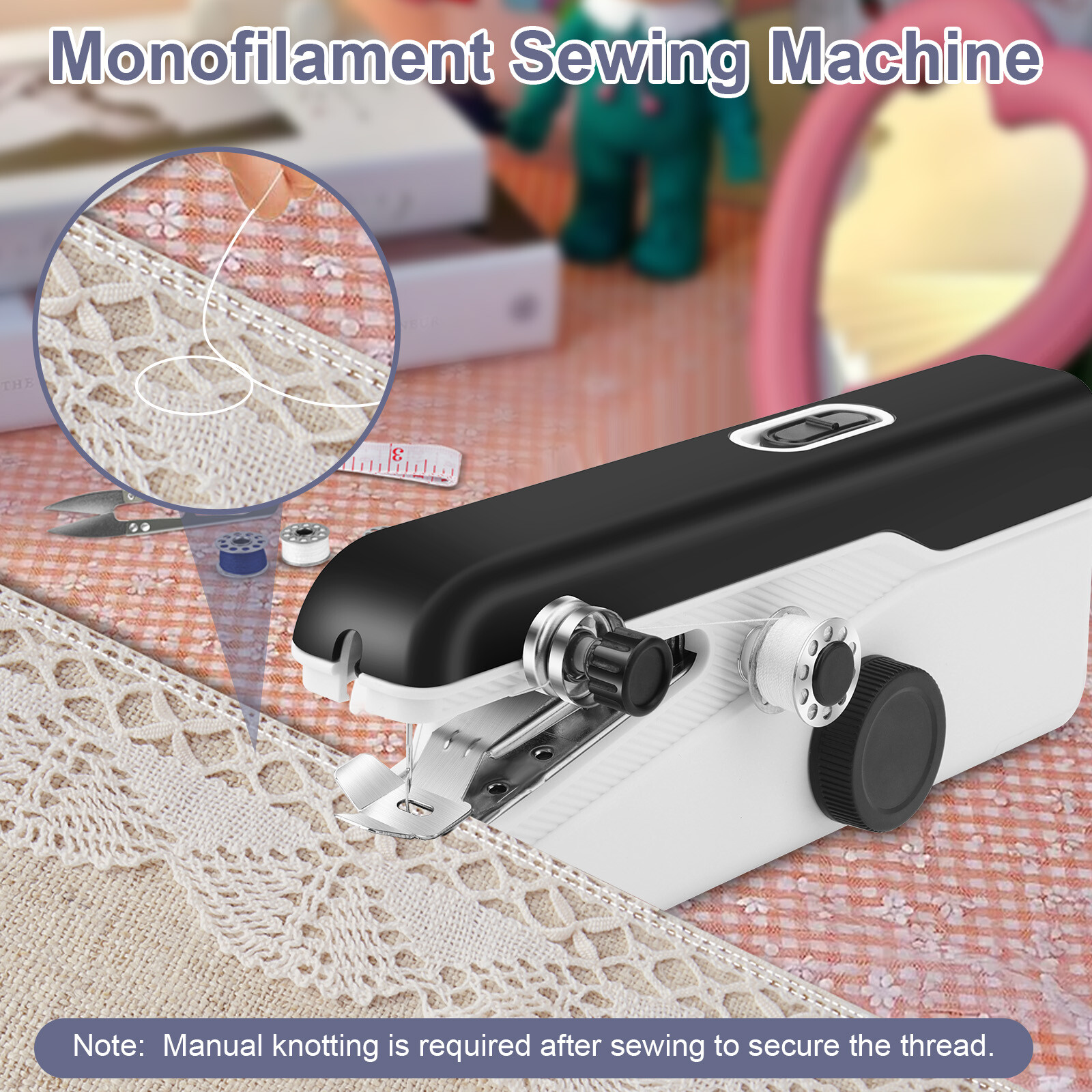 Home Travel Mini Portable Smart Electric Tailor Stitch Hand-held Sewing Machine