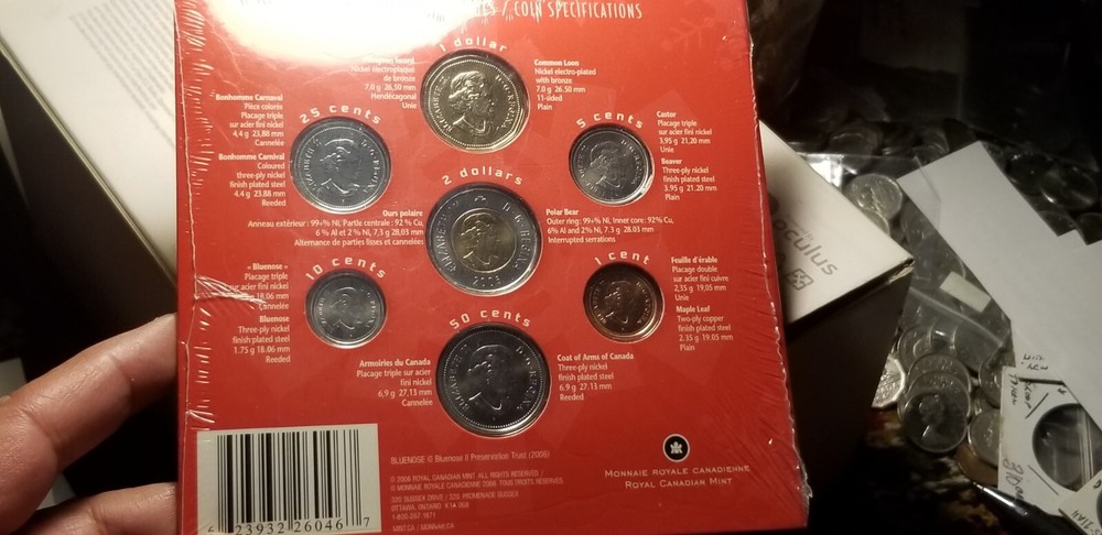 Canada 2006 Quebec Winter Carnival Coins Set.