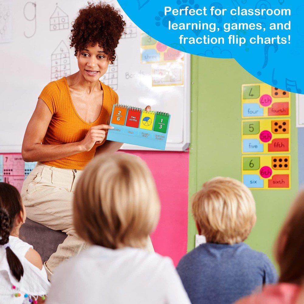 Double-Sided Fractions and Equivalency Flip Chart - Math Manipulatives for