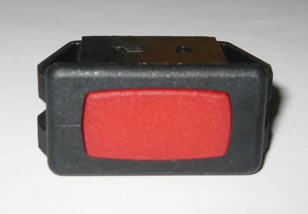 Red Rectangular Panel Mount Neon Indicator McGill Light - 125V - .25" Terminals