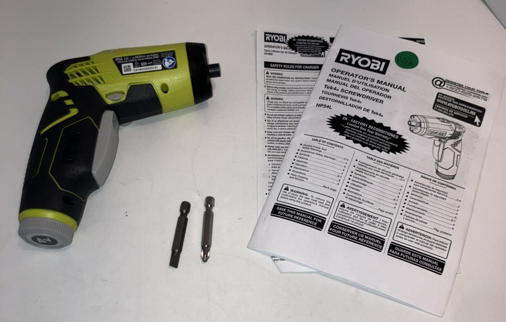 RYOBI TEK4 HP53L Screwdriver - BARE TOOL -  TESTED & WORKING - GREAT CONDITION!